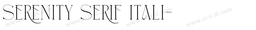 Serenity Serif Itali字体转换